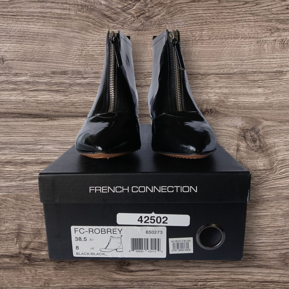 French Connection Black Ankle Booties Stylish Comfort. Sz‎ 8 - Picture 4 of 7